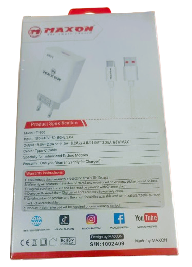 Maxon T-600 68W Charger - Image 2