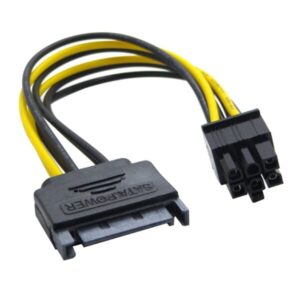 SATA to 6 Pin Power Cable Connector
